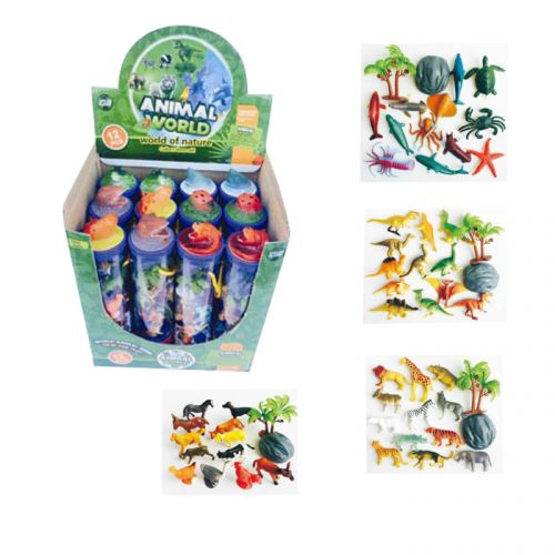 Animal World Play Sets in a Tube - 6 to choose from : Safari