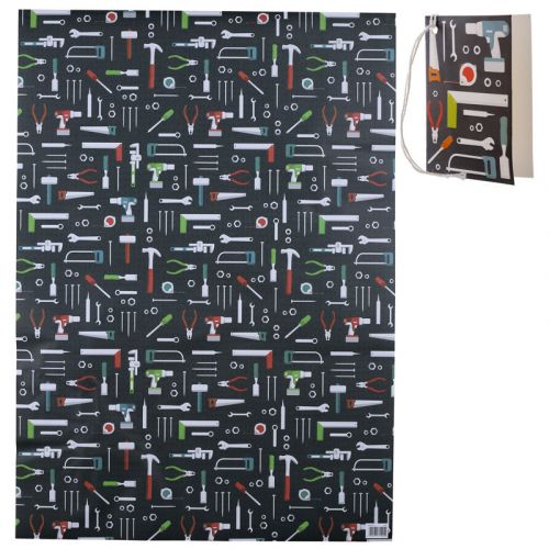 Tools DIY Hammer Spanner Gift Wrapping Paper Sheet & Tag
