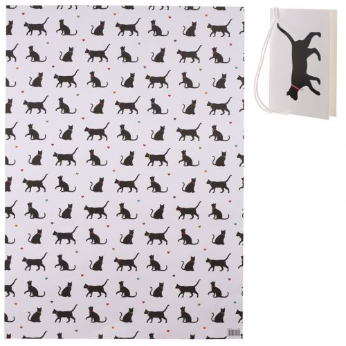 Cat I Love My Cat Gift Wrapping Paper Sheet & Tag