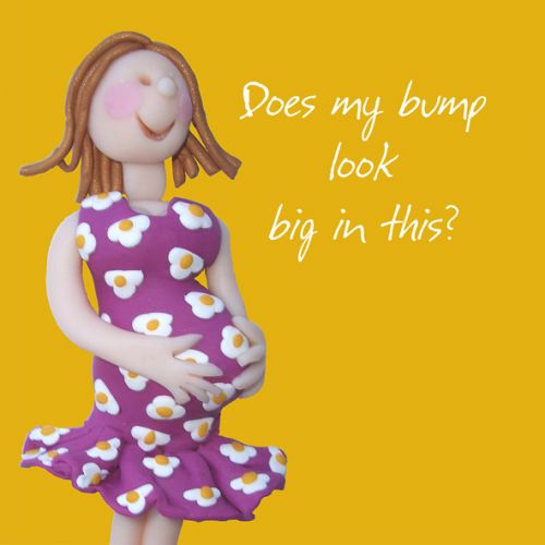 New Bump Congratulations Card - Baby Shower Funny One Lump Or Two
