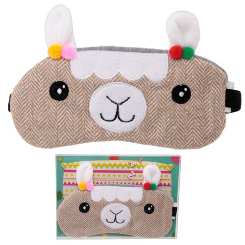 Alpaca Brown Tweed Eye Mask