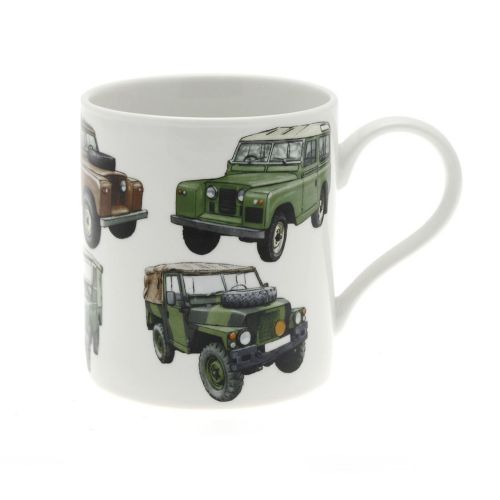 Land Rover Defender 4x4 Motive White Fine China Mug - Boxed