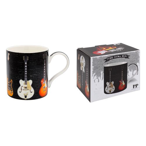 Guitar Rock & Roll Motive Fine China Mug - Boxed