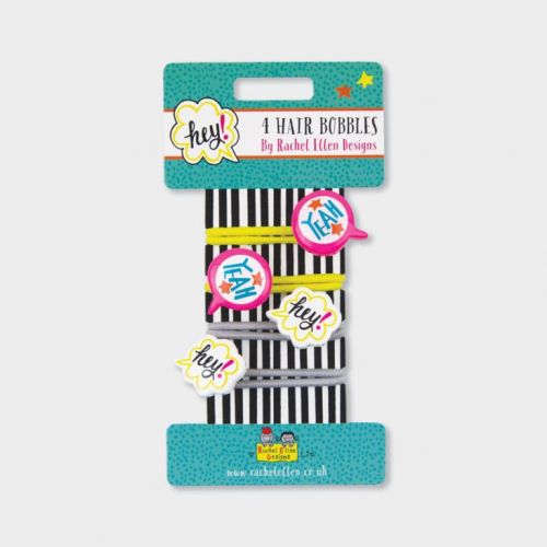 Hair Bobbles Hey & Yeah - Set of 4 - Rachel Ellen