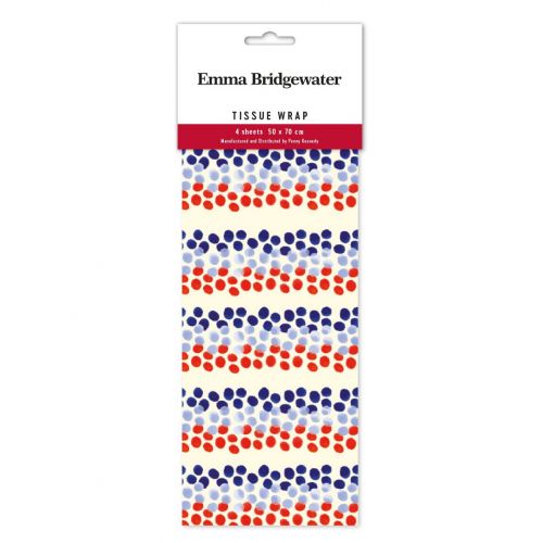 Blue Rainbow Dot Luxury Tissue Paper - Emma Bridgewater