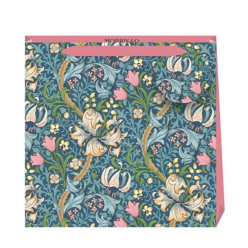 Golden Lily Blue Gift Bag - Medium - Morris & Co