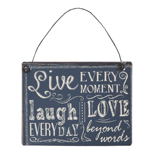 Metal Quote Board - 'Live Laugh Love