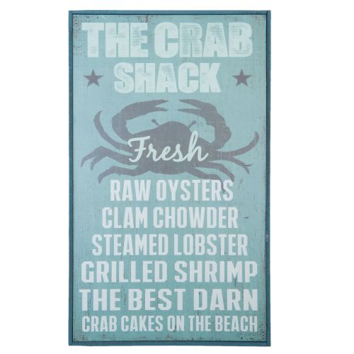 Wooden Quote Board Picture Sign - Crab Shack - Clayre & Eef