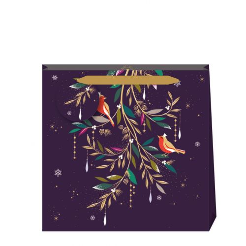 Robins Bird Purple Gift Bag - Medium - Sara Miller