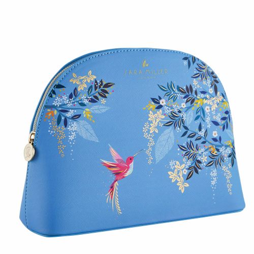 Sara Miller - Large Cosmetic Make Up Wash Bag - Baby Blue Hummingbird
