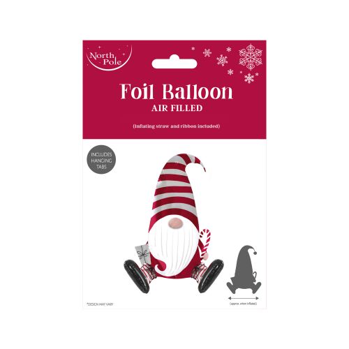Christmas Gonk Foil Balloon - Air Filled 48cm