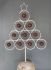 Christmas White Metal Bauble Bell Tree - Rustic 85cm 
