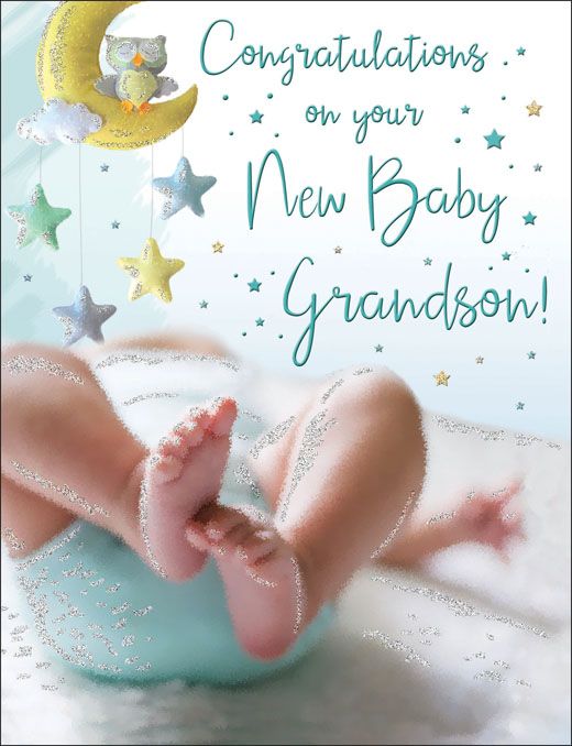 New Baby Boy Grandson Card Congratulations Gift Envy
