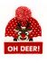 Oh Deer! Reindeer Beanie Hat Light Up - Free Holly Gift Bag - Snazzy Santa