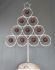 Christmas White Metal Bauble Bell Tree - Rustic 85cm 