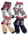 Christmas Novelty Socks Ladies Gift Set - 4 Animal Designs - Free Wreath Gift Bag