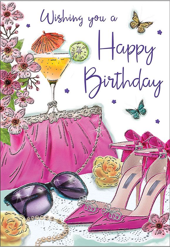 Birthday Card - Female - Handbag & Shoes | Gift Envy