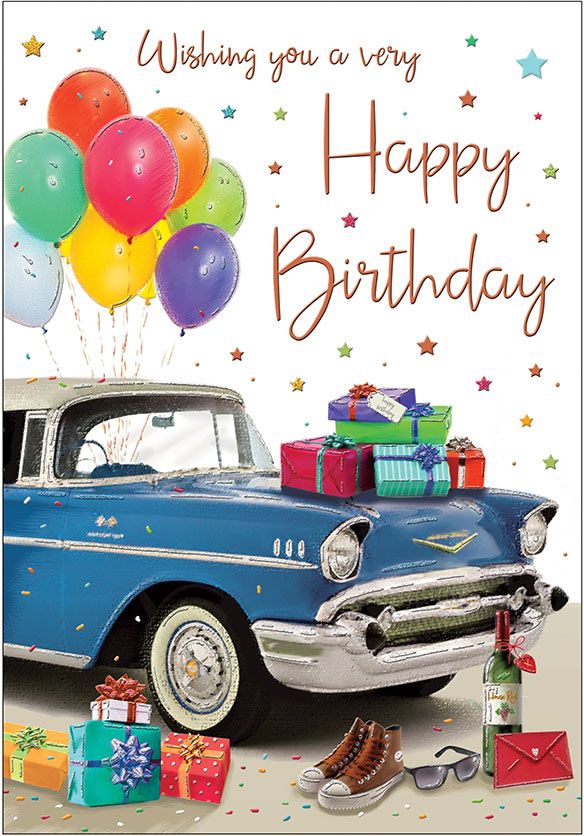 Birthday Card Male Car Presents Gift Envy.