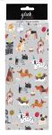 Tails & Whiskers Dog Tissue Paper - 4 Sheets - Grey - Glick