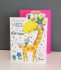Birthday Card - Niece Giraffe - Glitter Die-cut - Cherry on Top