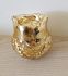 Owl Design Tealight Holder - Gold Crackled