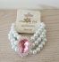 Pink with Faux Pearl Stylish Bracelet