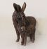 Donkey & Baby Cold Cast Bronze Ornament - Frith Sculpture