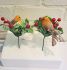 Robin Bird Berry Foliage Pick x 2 - 20cm - Sincere Christmas