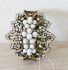 Flower White & Faux Diamante Stylish Bracelet - Free Gift Bag