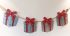 Christmas Metal Gift Box Garland - Rustic Rope 