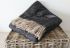 Tweedmill Herringbone Throw 100% Pure New Wool - Vintage Black & Fawn