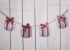 Christmas Metal Gift Box Garland - Rustic Rope 