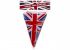 Union Jack Red White Blue Rayon Triangle Bunting Large Flags 20ft 6 Meters Long