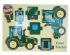 Wooden 3D Vehicles Jigsaw Puzzle - Police Tractor Fire - Set of 3
