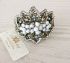 Flower White & Faux Diamante Stylish Bracelet - Free Gift Bag