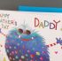 Fathers Day Card - Daddy From Little Monster - 3D Googly Eyes - Eye Eye