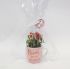 Artificial Pink Rose Flower & Mum In a Million Mug Gift Set