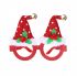 Christmas Red Santa Hat Novelty Party Glasses - Snazzy Santa