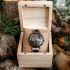 Iris Sandalwood Wood Brown Silver Mens Watch - Botanica
