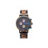 Dahlia Zebrano Wood Blue Mens Watch - Botanica