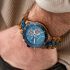 Prometheus Blue Zebrawood Wood Mens Watch - Botanica
