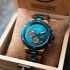 Prometheus Blue Zebrawood Wood Mens Watch - Botanica