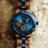 Prometheus Blue Zebrawood Wood Mens Watch - Botanica