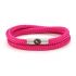 Hot Pink Double Rope Bracelet Steel Clasp - Boing
