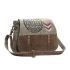 Retro Vintage Military Design Canvas & Leather Messenger Bag