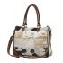 Cowhide & Leather Brown, Black, White Laptop Office Bag