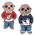 Christmas Jumper Baby Meerkat Ornament Gift - Indoor or Outdoor - Fun - 2 Colours Red Blue