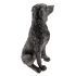 Sitting Dog Black Ornament - Height 28cm - Poly Resin - Clayre & Eef