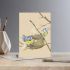 Greetings Card - Blue Tits Bird Nest - Deckled Edge