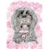 Greetings Card - Joyful Dora Cockapoo Dog - Deckled Edge